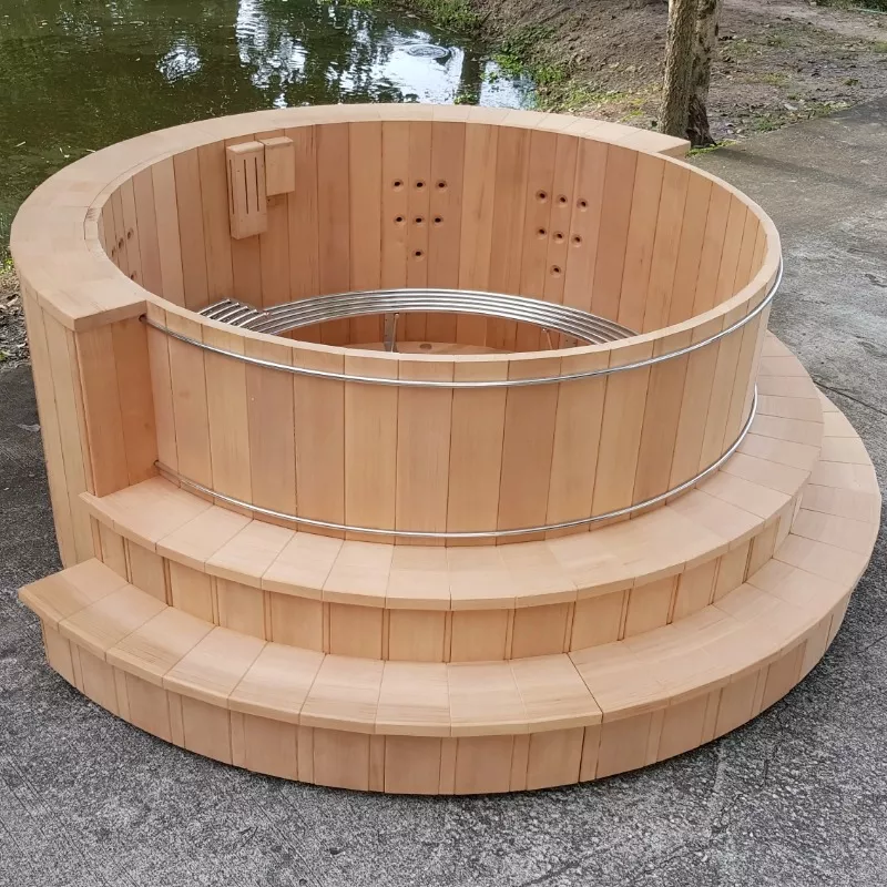 Bain Nordique En Bois De Cèdre Rouge, installation bain nordique storvatt, installation bain nordique, installation spa