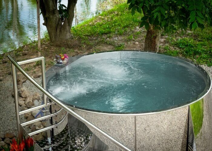 Spa overflowing professional, Bain Nordique en inox, Stainless Steel Hot Tub