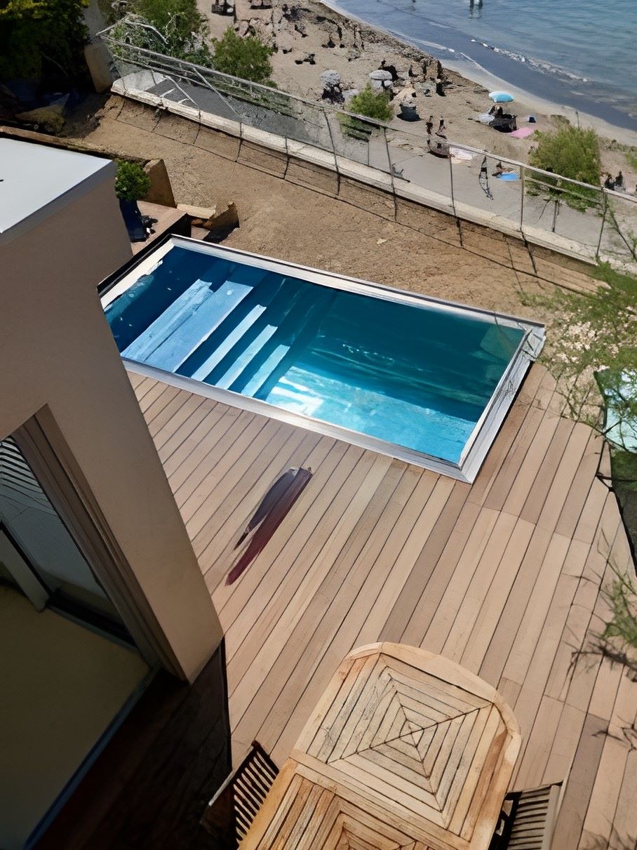 Stainless steel swimming pool