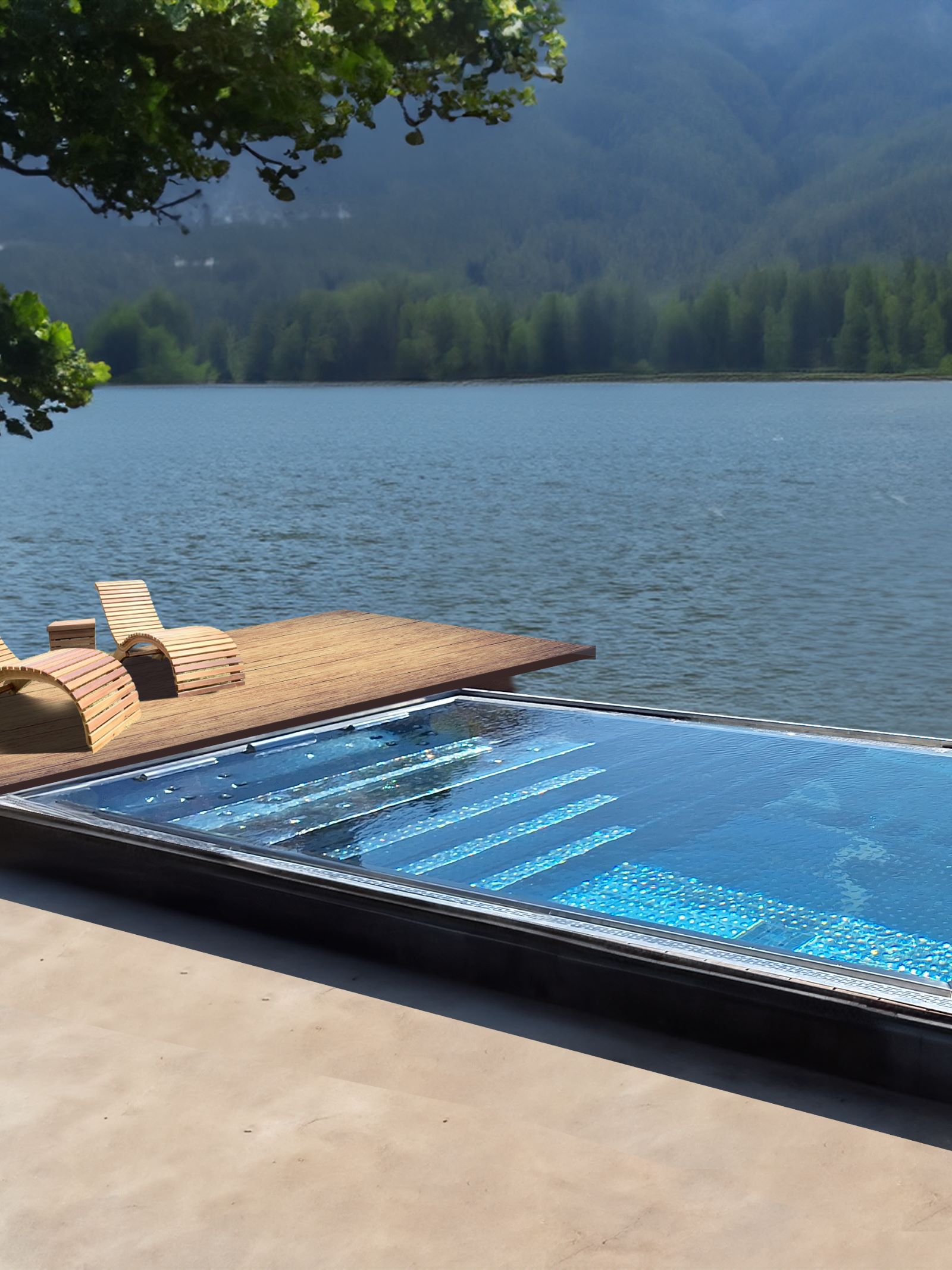 Stainless steel swimming pool