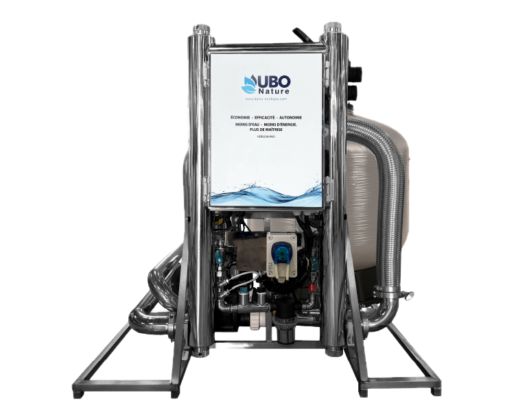 OXI Plus PLC skid filtration spa, skid filtration bain nordique, skid bain nordique traitement bactériologique, traitement jacuzzi sur skid